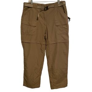 LL Bean Pants Mens Large Nylon Convertible Zip off Belt Outdoor Camping Hiking